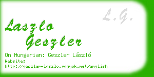 laszlo geszler business card